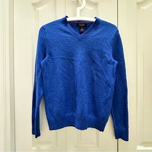 Banana Republic Men's Royal Blue V-Neck Sweater